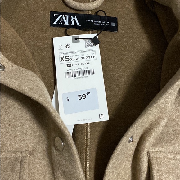 NWT Zara oversized shirt jacket - Picture 2 of 2